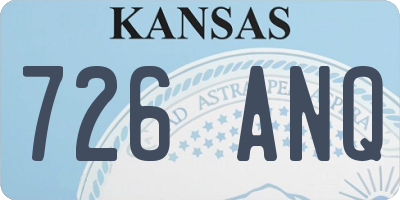 KS license plate 726ANQ