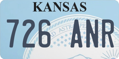 KS license plate 726ANR