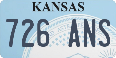 KS license plate 726ANS