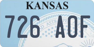KS license plate 726AOF