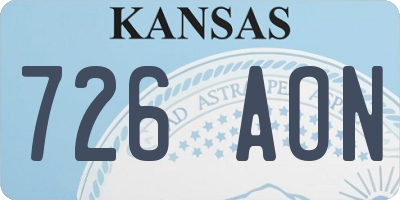 KS license plate 726AON