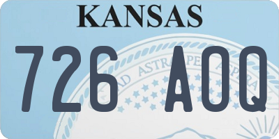 KS license plate 726AOQ