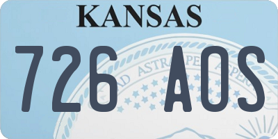 KS license plate 726AOS
