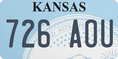 KS license plate 726AOU