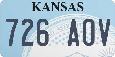 KS license plate 726AOV