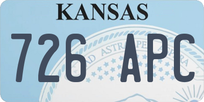 KS license plate 726APC