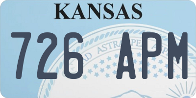 KS license plate 726APM