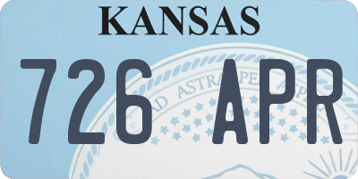 KS license plate 726APR