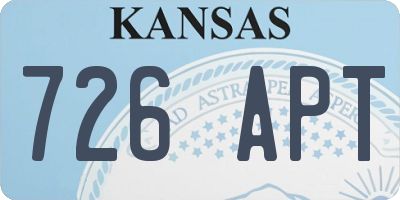 KS license plate 726APT