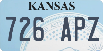 KS license plate 726APZ