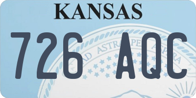 KS license plate 726AQC