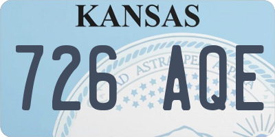 KS license plate 726AQE