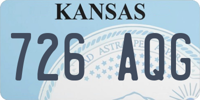 KS license plate 726AQG