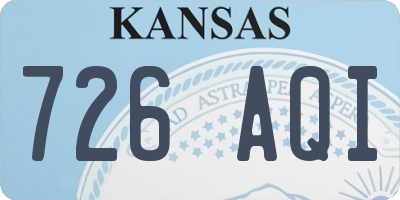 KS license plate 726AQI