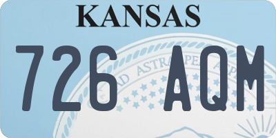 KS license plate 726AQM