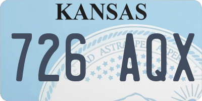 KS license plate 726AQX