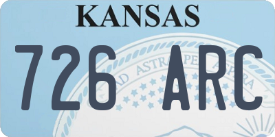 KS license plate 726ARC