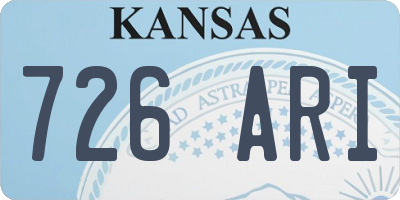 KS license plate 726ARI