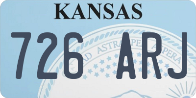 KS license plate 726ARJ