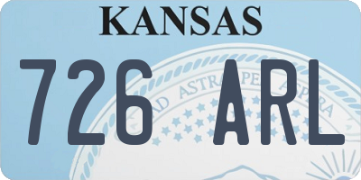 KS license plate 726ARL
