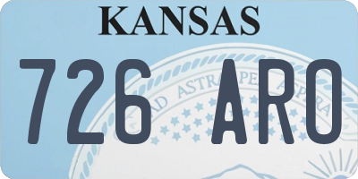 KS license plate 726ARO