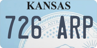 KS license plate 726ARP