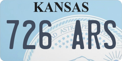 KS license plate 726ARS