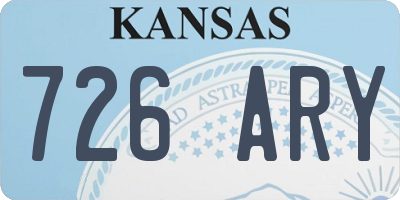 KS license plate 726ARY