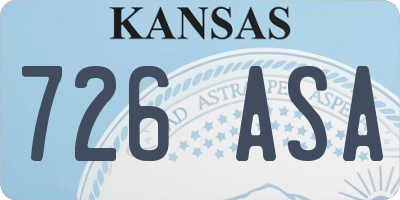 KS license plate 726ASA