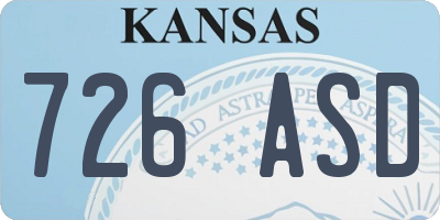 KS license plate 726ASD
