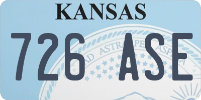 KS license plate 726ASE