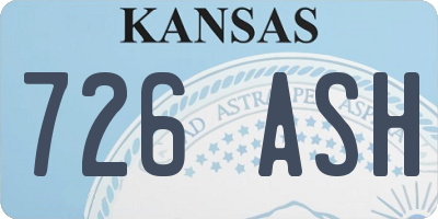 KS license plate 726ASH
