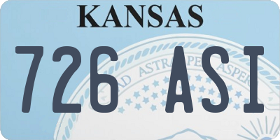 KS license plate 726ASI