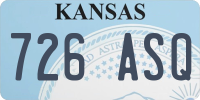 KS license plate 726ASQ