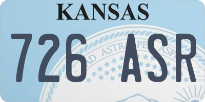 KS license plate 726ASR