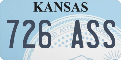 KS license plate 726ASS