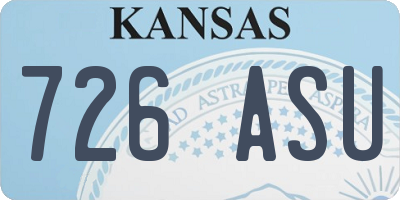 KS license plate 726ASU