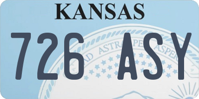 KS license plate 726ASY