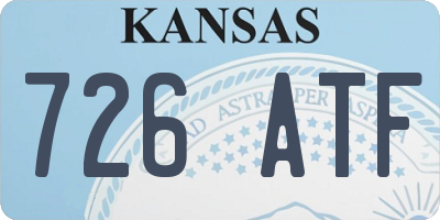 KS license plate 726ATF