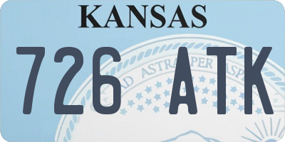 KS license plate 726ATK