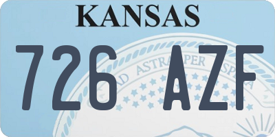 KS license plate 726AZF