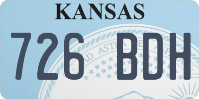 KS license plate 726BDH
