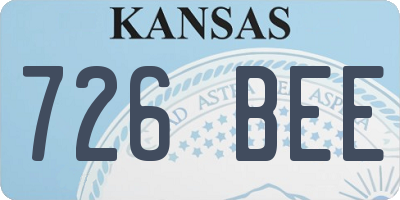 KS license plate 726BEE