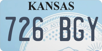 KS license plate 726BGY