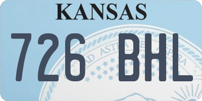 KS license plate 726BHL