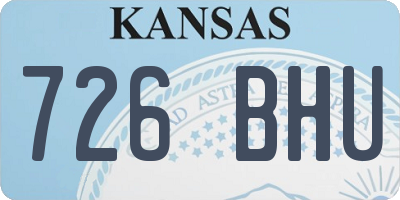 KS license plate 726BHU