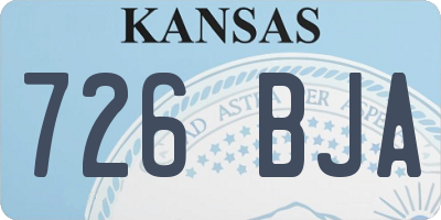 KS license plate 726BJA