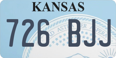 KS license plate 726BJJ