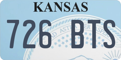 KS license plate 726BTS