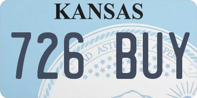 KS license plate 726BUY
